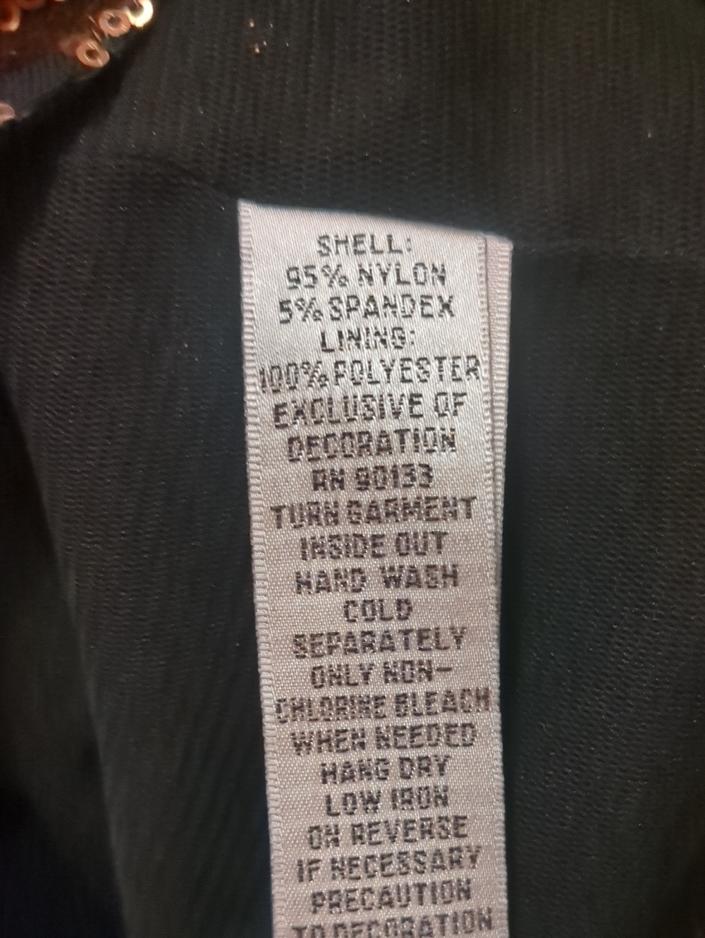 Joan Rivers Jacket Black Gold Sequinned Large - Picture 3 of 3